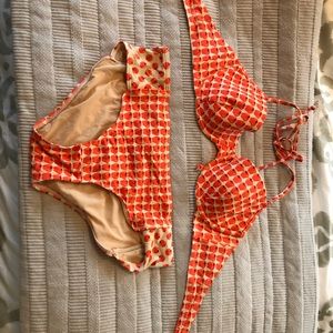 Jcrew Bikini Apple Pattern, High Waist